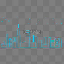 楼房线条图片_科技线条城市楼房建筑
