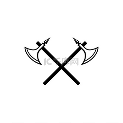 十字纹图片_赫拉尔迪克十字战斧皇家矢量徽章