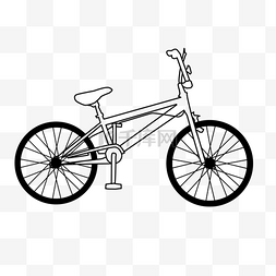 山地脚踏车自行车剪贴画黑白