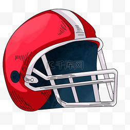 红色竞赛海报图片_美式足球运动必备的头盔