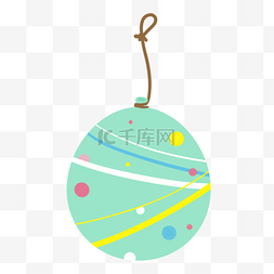 绿色祭祀图片_灰色绳子卡通气球日本夏日祭水風