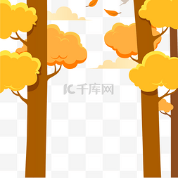 秋季大树树叶