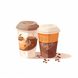 坦克卡通图片_手绘卡通咖啡饮品