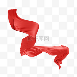 丝巾图片_3DC4D立体红色丝绸