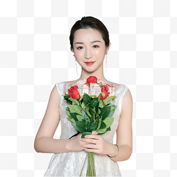 女生节图片_女孩手捧鲜花