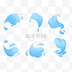 蓝色海浪图标图片_海洋海浪图标套图