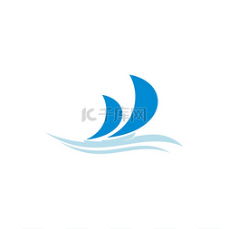 海浪图片_海浪上的帆船孤立的游艇运动俱乐