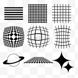 几何线条装饰图案图片_线性格子酸性线性图案装饰