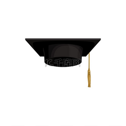 黑色帽子图标图片_帽子图标大学生学院的大学帽子媒
