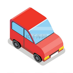交通运输标志图片_等距红色汽车图标红色汽车图标等