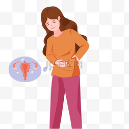 人捂肚子图片_女性痛经月经生理期