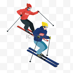 滑雪图片_冬奥会奥运会比赛追逐项目滑雪