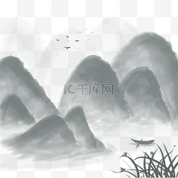 中国风格水墨图片_中国风格水墨山河艺术画