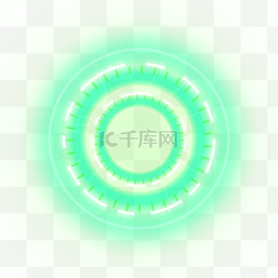 科技效果图片_灯光绿色光圈抽象舞台光效