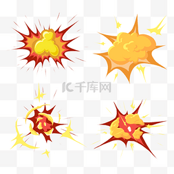 爆炸光效图片_卡通爆炸炸裂效果