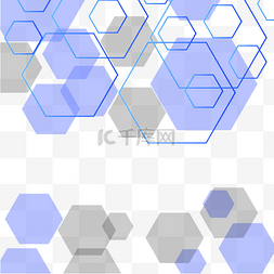 科技易拉宝图片_免费六角形几何背景元素拉动材料