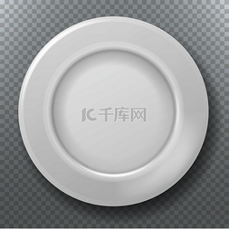 白色盘子图片_空的白色盘子。