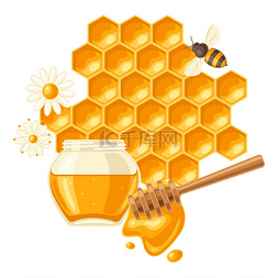 花粉背景图片_蜂蜜物品的背景商业食品和农业的