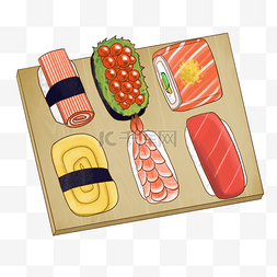 可爱卡通日本料理寿司