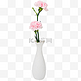 粉色康乃馨鲜花花瓶摆件