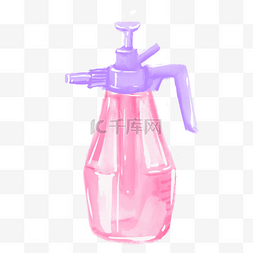 喷水壶紫色粉色洒水卡通