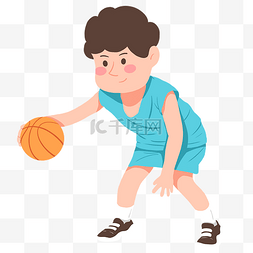 打篮球的男孩