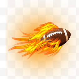 体育logo图片_橄榄球燃烧发光火苗体育运动美式