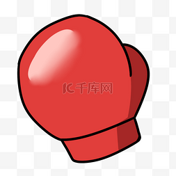 卡通拳击手套图片_卡通光亮可爱红色拳击手套