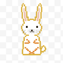 可爱卡通兔兔图片_像素艺术动物兔子