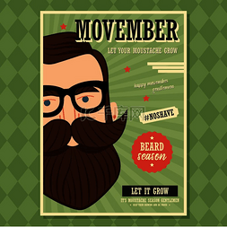 Movember 海报设计，前列腺癌意识，
