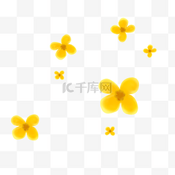 漂浮花瓣元素图片_黄色漂浮花瓣