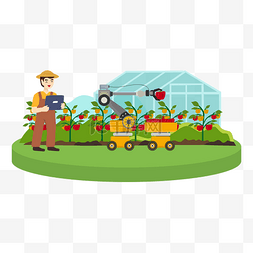 机器人世界杯图片_智慧农业机器收割果实