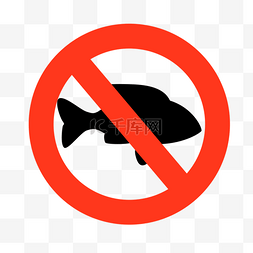 红色禁止符号图片_禁止放养鱼类禁止符号