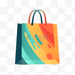 购物袋手绘图片_卡通手绘商场促销购物袋