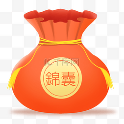 束口锦囊图片_新年春节红色锦囊福袋