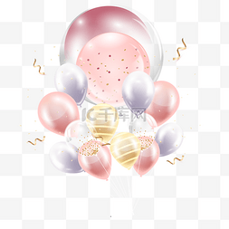 氢气球图片_3d梦幻生日派对气球束