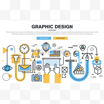 图形设计工作流过程的平线设计概念