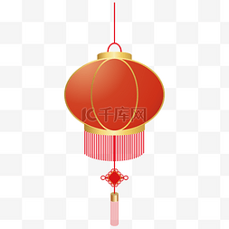 中国风新年兔年立体灯笼png