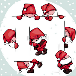 邀请函卡通字体图片_设置圣诞老人