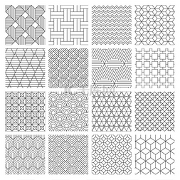 简单的几何图片_几何无缝背景条纹图案纹理迷宫装