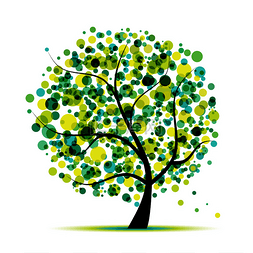 树图片_抽象树绿色为您的设计