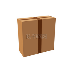 纸箱交付和运输包装独立实物模型