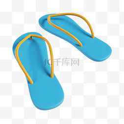 3DC4D立体夏日沙滩鞋 夏日装饰