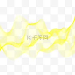 量子科技抽象金黄起伏线条