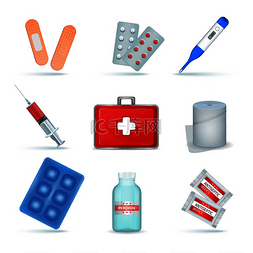 急救包矢量图片_急救箱提供紧急医疗产品配有弹性