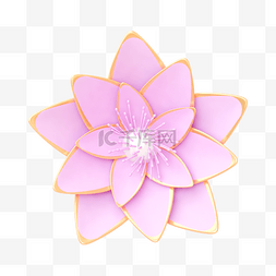 樱花4图片_紫色C4D立体春天唯美植物花朵