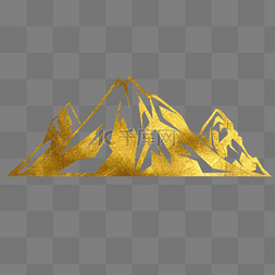 金戈戈logo图片_描金金色烫金金边美式黑白素描山