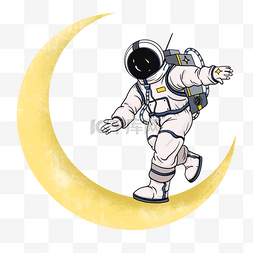 流行艺术宇航员漫步月球