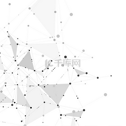 星系连接图片_抽象的科学背景与连接的点和线分