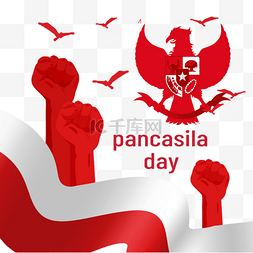 Hari Lahir Pancasila印度尼西亚Pankasa红